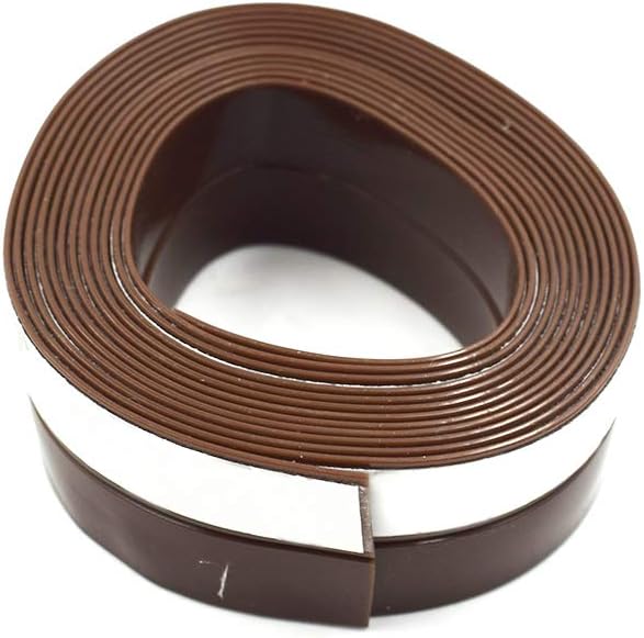 HONJIE 1 Inch(25mm) Width 2M Long Self Adhesive Long Weather Stripping Frameless Door Bottom Seal for Doors and Windows(Brown) -1 PC