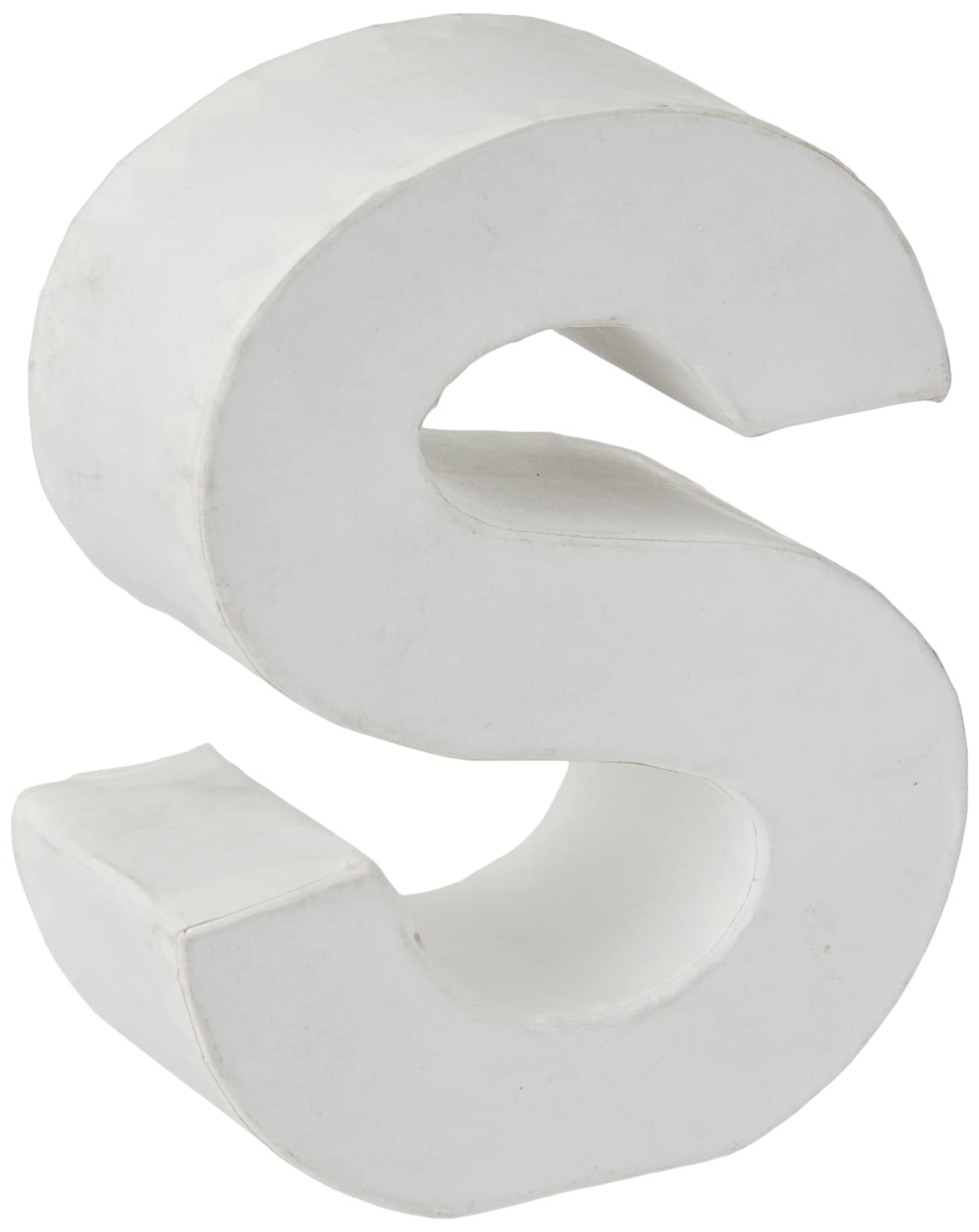 GLOREX Cardboard Letter S, FSC Mix, White, 10 x 8 x 3.5 cm