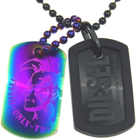 Amazon Co Jp Diesel ディーゼル ブレイブマン ダブル ドッグタグ ネックレス Dx0332 アクセサリー ジュエリー