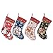 BestPysanky 4 Polar Bears, Rudolph, Penguins and Gingerbread Man Christmas Stockings 18 Inch