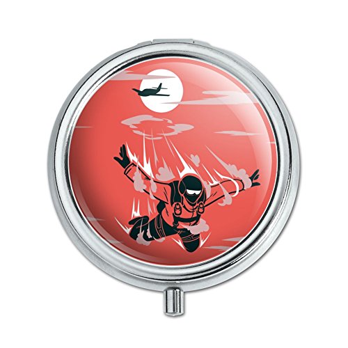 Skydiver Skydiving Out of Plane Pill Case Trinket Gift Box
