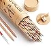 Marco Wooden Colored Pencils,48 Colors Natural Wood Pre-sharpened Pencils with Sharpener, Blending Pen for Adult Coloring