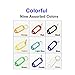 ILIKE 45 Pack Tough Plastic Key Tags Luggage ID Labels Keyring Keychain with Split Ring and White Label Window Assorted Colors