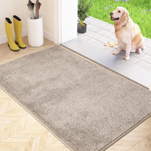 Fcsdetail Schmutzfangmatte Innen 86 X 150 Cm, Rutschfeste Maschinenwaschbare Fußmatte, Sauberlaufmatte, Eingangstürmatte Mit Wasserabsorbierenden, Fussmatte Für Hund, Eingang, Haustür &Amp; Flur