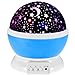 Star Sky Moon Projector Multicolor Led bulbs Or Single Color.Blue Red and Green Color Changing Led Night Light Lamp Decorative Light Mood Light in Bedroom(B4, BLUE)
