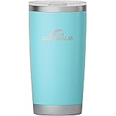 SUN NINJA 20oz Stainless Steel Tumbler - Double Wall Vacuum Insulated Cup with Easy Open Lid | Food Grade 20 oz Coffee Cup for Hot & Cold Drinks | Durable Insulated Flask for Travel, Work & More