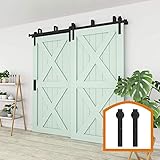 ZEKOO 5 FT - 16 FT Bypass Sliding Barn Door