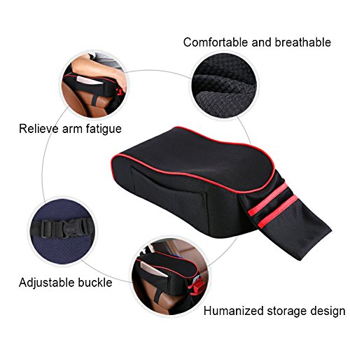 Shuohu Soft Car Center Console Cushion(30cm x 16cm) Vehicle Seat Cushions Armrest Pillow Arm Pad - Thumbnail 6