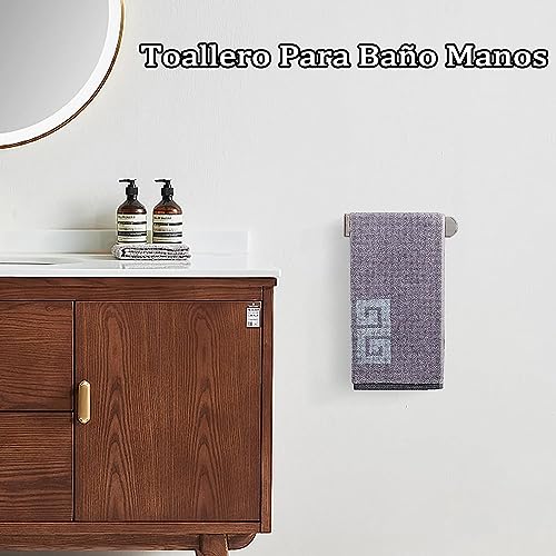 Toallero para Cocina/Toalleros de Baño de Pared, Toallero para Baño manos, Toalleros sin Taladrar, Toallero Adhesivo, Accesorios para Baño, Adecuado para Baños y Cocinas y Papel de Baño（Plateado）