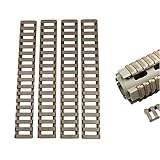 Picatinny Rail Ladder Rail Panel Cover rubbery -4 Pieces (FDE)