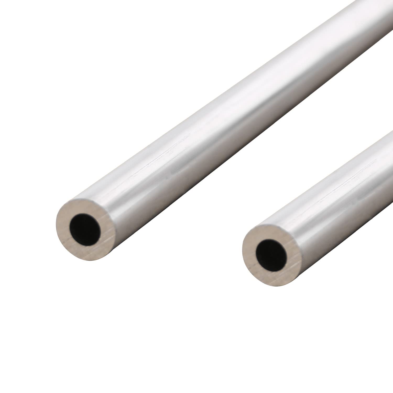 Aopin Round Aluminum Tube 8mm/0.31" ID x 15mm/0.59" OD x 300mm/11.8" Length, Seamless Aluminum Straight Tube 2 PCS