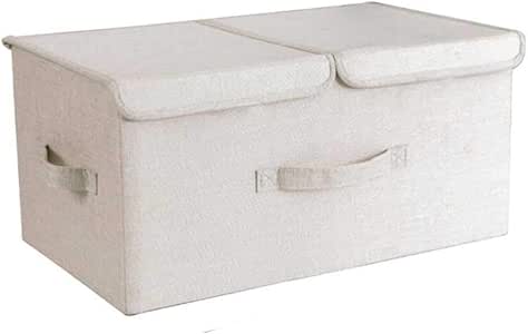 ECSD Cajas De Almacenamiento De Doble Tapa, Plegables De Tela