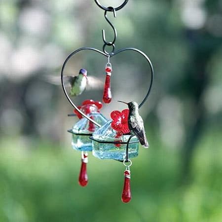 Amazon Com Parasol Bq2dhcl Bouquet Deluxe Heart Blown Glass
