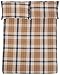 Amazon Basics Yarn-Dyed Lightweight Flannel Sheet Set - Full, Brown Plaid