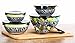 Imperial Home All Purpose Glass Lunch Bowl/Food Storage 10 Piece Set - Glass Bowl Set with Lids (Zebra Stripes)