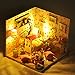 Flever Dollhouse Miniature DIY House Kit Creative Room with Furniture and Glass Cover for Romantic Artwork Gift(Fruit of Autumn)