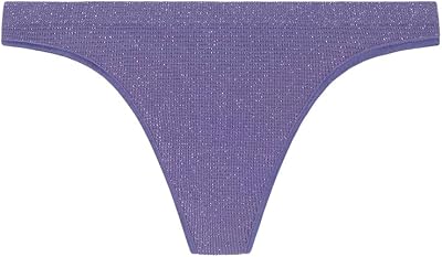 Seamless Shiny Collection Tanga sans Coutures Brillantes, Blue Horizon, M Women's