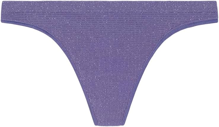 Seamless Shiny Collection Tanga sans Coutures Brillantes, Blue Horizon, M Women's