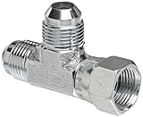 Eaton Weatherhead C5706X8 Carbon Steel SAE 37-Degree (JIC) Flare-Twin Fitting, Swivel, Run Tee, 1/2