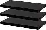 Harbour Housewares 60cm Floating Wall Shelf Set of 3 Black