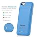 Kujian Compatible iPhone 7 Plus Battery Case Heavy Duty External Case Charger Full Protective Case with TPU Bumper Rugged Power Case (Blue 5.5