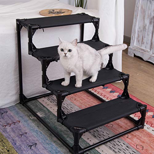 Veehoo Sturdy Pet Steps Pet Stairs for Small Dogs and Cats, Doggie