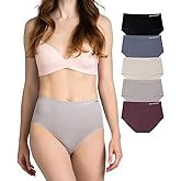 Skechers 5 Pack Womens Briefs, Seamless Underwear Panties, Ropa Sin Costuras Para Mujeres