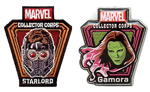 Funko Marvel Collector Corps Starlord Patch and Gamora Pin Guardians of the Galaxy Volume 2