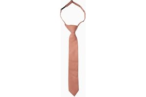Otis & Oliver Boys Solid Color Tie Pre-Tied Kids Necktie Age 1-12 Adjustable Woven Cotton Church Wedding School Graduation