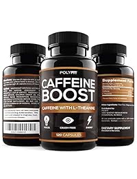 Pastillas de cafeína con L-Theanine para la energía y el enfoque - 120 cápsulas - Suplemento...