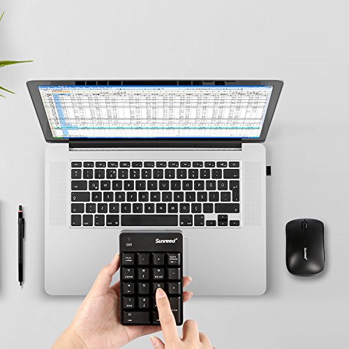 Sunreed Numeric Keypad & Mouse Combo, 2.4G Wireless Mini USB Number Pad