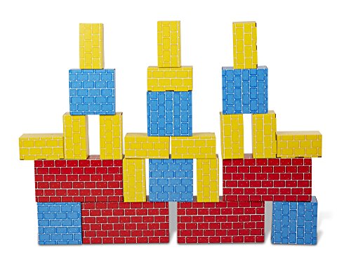 Melissa & Doug Extra-Thick Cardboard Building Blocks - 24 Blocks in 3 Sizes