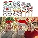 LLOP Christmas Props, 66 Pieces Christmas Photo Booth Props Kit, DIY Xmas Decorations Party Favors Supplies Years Children Birthday, Pose Sign Santa Claus Deer Horn Hat