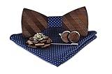 Bowtie Handmade Customized Wood Bow Tie Set