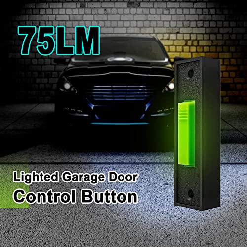 Universal Garage Door Opener Wire Switch, Replacement Wired Lighted Garage Push Doorbell Button