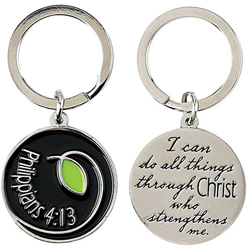 Dicksons I Can Do All Things Through Christ Phil. 4:13 Scripture Pendant Key Ring Keychain