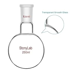 StonyLab Glass 250ml Heavy Wall Single Neck 1 Neck