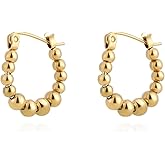 Milan Chiva 14K Gold Acrylic Rectangle Clear Earrings for Women, Plated Chunky Earrings Geometric Minimalist Statement Lightweight Huggie Dainty Hypoallergenic Hoop Earrings for Womens Jewelry