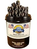 Drill Hog 29 Pc Drill Bit Set Index 1/16"-1/2" Molybdenum M7 HSS MADE IN USA Lifetime Warranty