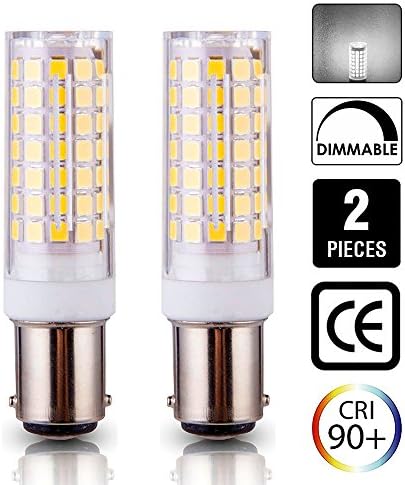 8.5W LED BA15D Double Bayonet Bulb Lustaled 120V BA15D Sewing Machine LED Light 75W Halogen Replacement Lamps for Pendants Microwave Ceiling Fans Lighting (2-Pack) (Daylight White)