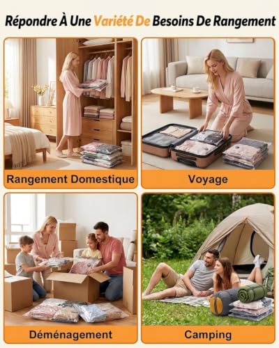 15 Pack (5L, 5M, 5S) Vacuum Bag for Clothes, Suitcases and Travel, Compression Travel Bag