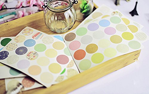 Funcoo 480 Pcs Vintage Envelope Label Seal Decorative Sticker Scrapbooking Craft Bakery Sticker for Home, Office, Wedding (Style-1)