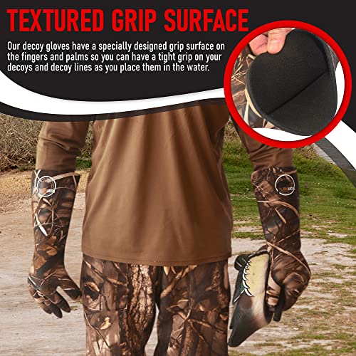 DecoyPro Decoy Gloves Elbow Length Duck Hunting Camo Gloves