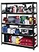 Edsal UR60-BLK Heavy Duty 16-Gauge Steel Boltless Shelving with 5 Shelves, 5000 lbs Capacity, 60
