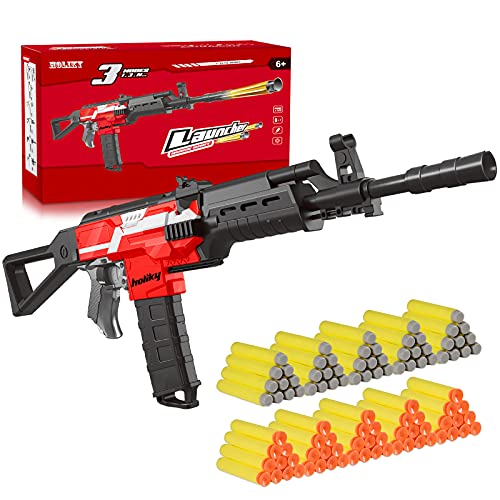 Holiky Diy Electric Automatic Toy Guns For Nerf Guns Bullets 3 Modes Burst Soft Blaster Toys For Boys Foam Bullet Hand Gun With 100 Pcs Refill Darts Multi Player Game For Kids Pricepulse
