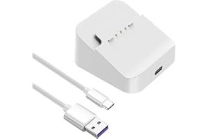 AreMe Charging Station Dock with 10FT (3M) Charging Cable Cord for Xbox Elite Wireless Controller Series 2, Series 2 Core (White)