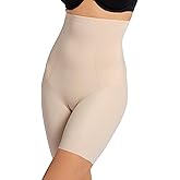 Naomi & Nicole Women's Inside Magic High Waist Thigh Slimmer Shapewear, 7929, Warm Beige, XL