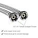 Vataler Faucet Line Connector Braided 304 Stainless Steel Supply Hose 1/2