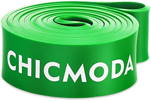 CHICMODA Pull Up Assist Band, Resistance Exercise Bands for Powerlifting Assistance, Stretch Mobility, Workout, Fitness, Strength Training,Green(50-125lb)
