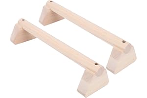 RiToEasysports Wooden Parallel Bars, Adjustable Width Push Up Bars for Handstand Dips and Balance Beam Training, with Non Sli